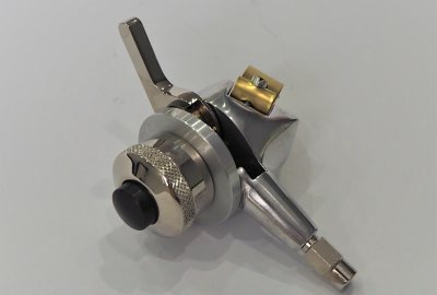 Przełącznik świateł trakcyjny + klakson BOSH na kierownicy, nikiel, aluminium, Jawa SV, OHV