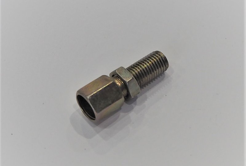 Śruba regulacji nastawu linki, stal, M6x0,75x15mm, Jawa Babetta-photo1
