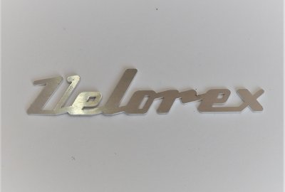 Emblemat VELOREX, aluminium
