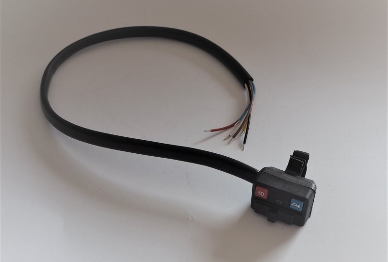 Przełącznik świateł/przycisk klaksonu, z kablem, na kierownicę, plastik, Jawa  Babetta-photo1