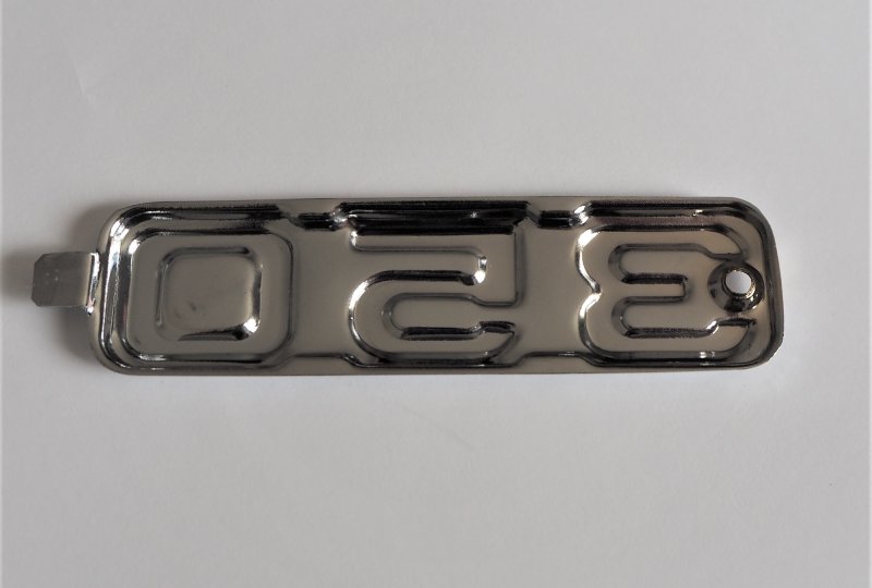 Emblemat 350, na puszkę boczną, chrom, Jawa 634-photo2