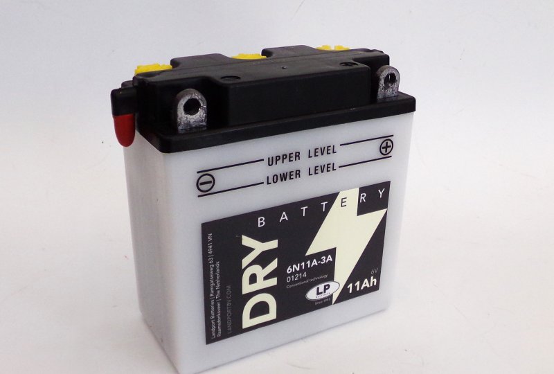 Akumulator motocyklowy 6V 11Ah LP 6N11A-3A, 120x60x128 mm-photo1