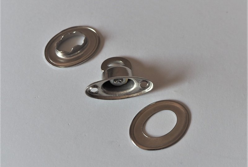 Zapinka obrotowa poszycia, 10 mm, niklowana stal, VELOREX 175/250/350-photo2