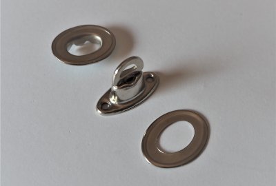 Zapinka obrotowa poszycia, 10 mm, niklowana stal, VELOREX 175/250/350