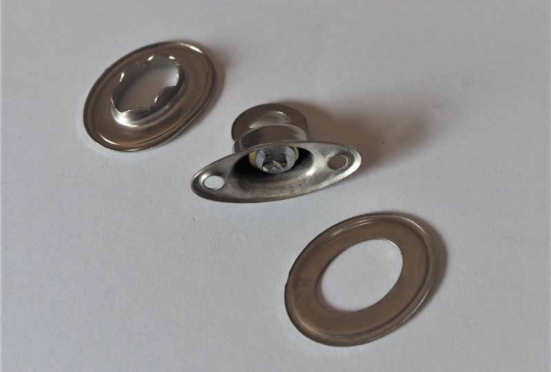 Zapinka obrotowa poszycia, 8 mm, niklowana stal, VELOREX 175/250/350-photo2
