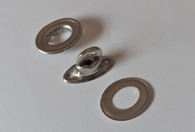Zapinka obrotowa poszycia, 8 mm, niklowana stal, VELOREX 175/250/350-photo1