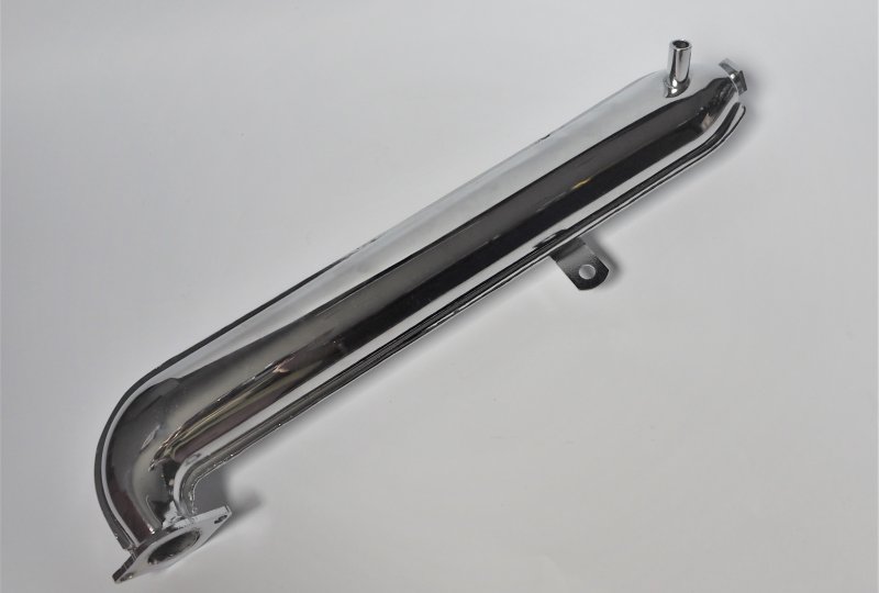 Tłumik wydechu, chrom, Jawa 50 typ 555 z uchwytem prostym-photo2