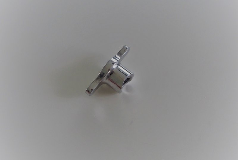 Nakrętka linki hamulca M6, aluminium, polerowana, Jawa, CZ 1956----photo1