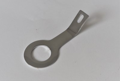 Uchwyt tłumika skrętu główki ramy, chrom, Jawa 250/350 Perak, Ogar