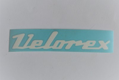 Naklejka VELOREX, 150 x 25 mm, biała