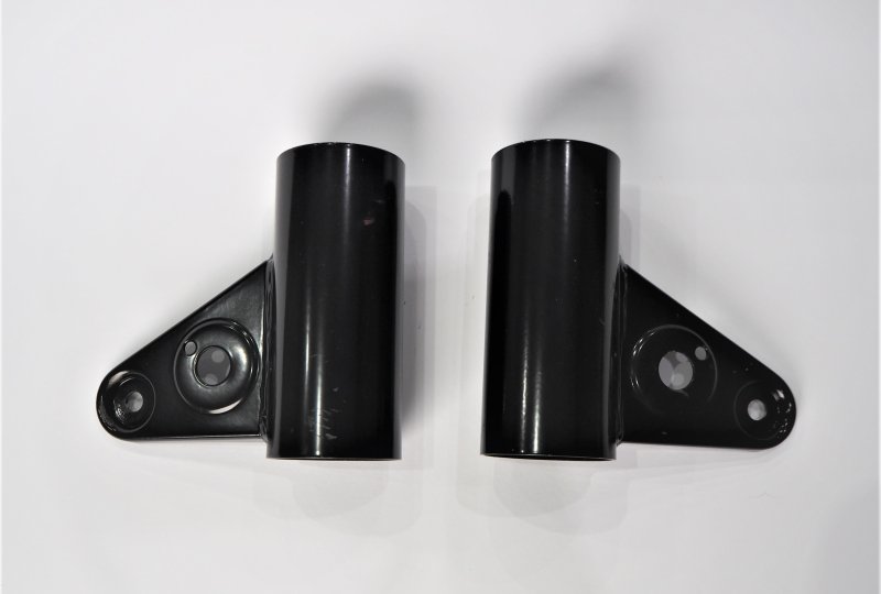 Uchwyty przedniej lampy, 2 sztuki, lewy + prawy, czarne, Jawa 638, 639-photo1