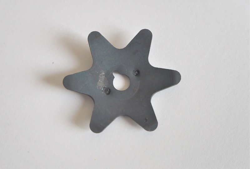 Podkładka sprężyny gwiaździsta trapez, mały otwór, surowa, Jawa 175 Villiers, Special-photo2