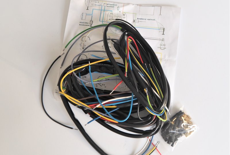 Instalacja elektryczna ze stacyjką w zbiorniku, Jawa 250/350 Perak, Kyvacka-photo1
