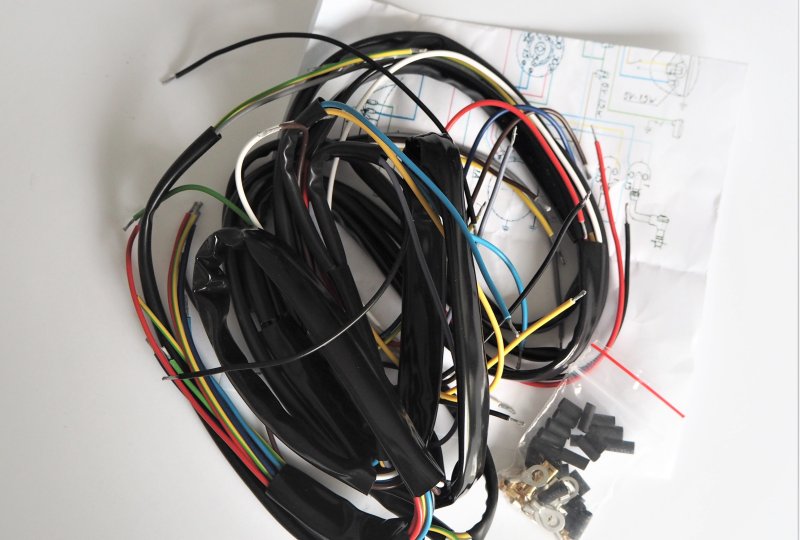 Instalacja elektryczna ze stacyjką w lampie, oryginalne dynamo, Jawa 250 Kyvacka, CZ 175-250-photo1