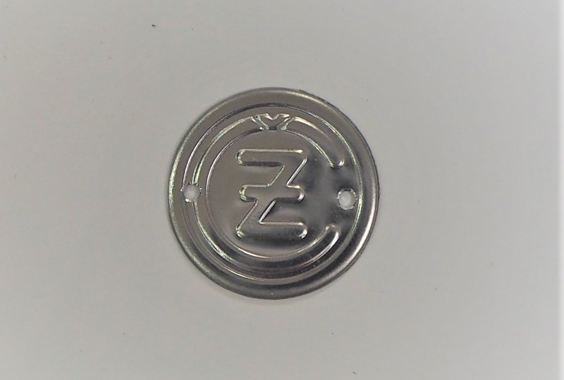 Znaczek klaksonu z logo ČZ, chromowany-photo1
