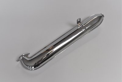 Tłumik wydechu, chrom, Jawa 50 typ 550/555 z uchwytem bocznym