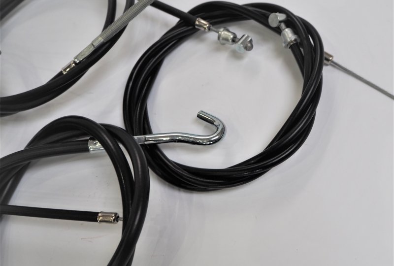 Komplet 4 linek, wersja bez rolgazu, bez śrub regulacyjnych, czarne, Jawa, CZ SPORT-photo2