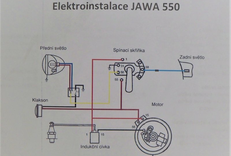 Instalacja elektryczna, główna, Jawa 50 typ 550-photo3