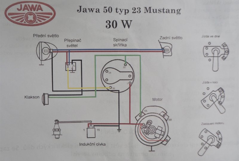 Instalacja elektryczna, 30 W, główna, Jawa 50 typ 23 Mustang-photo4
