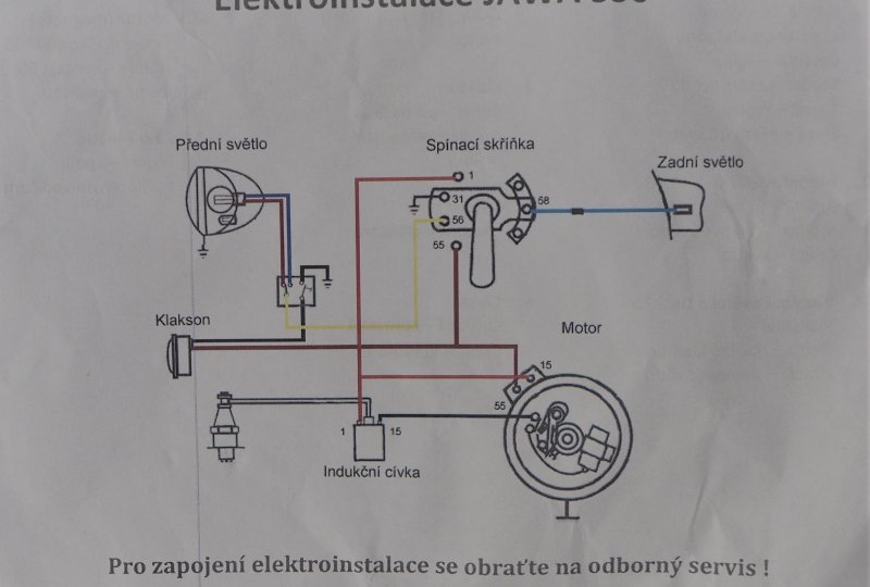 Instalacja elektryczna, Jawa 50 typ 550-photo3