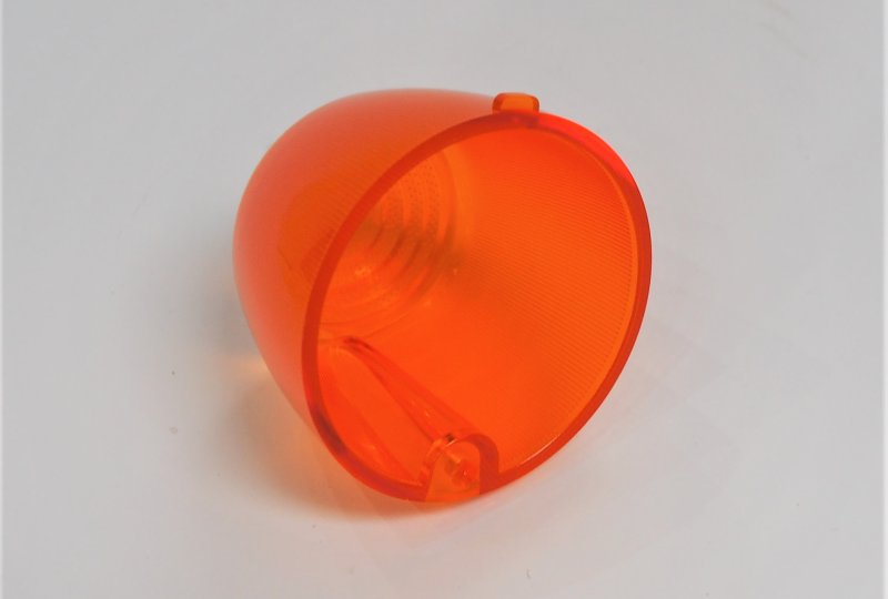 Szkło lampy, pomarańczowe, PAL-E8, Jawa 634 I typ, CZ 471/472, VELOREX-photo2