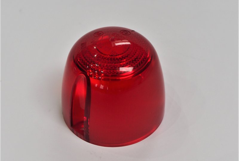 Szkło lampy, czerwone, PAL-E8, VELOREX-photo1