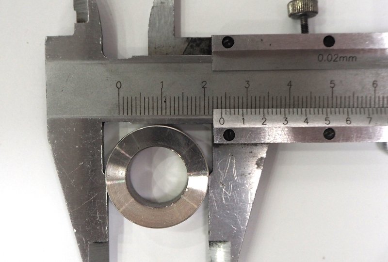 Tulejka dystansowa ośki kola, 24x9x14 mm, nierdzewna/polerowana, Jawa-photo3