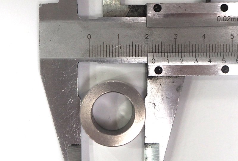 Tulejka dystansowa ośki kola, 22x13x14 mm, nierdzewna/polerowana, Jawa-photo3