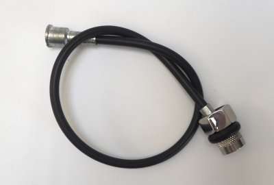 Linka licznika, 550 mm, nakrętka nierdzewna/polerowana, Jawa 350 OHV