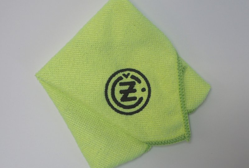 Ściereczka z mikrofibry, 30 X 30 cm, zielona jasna, logo CZ-photo1