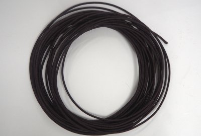 Kabel elektryczny w oplocie klejonym 1,5 mm, brązowy z czarnymi prążkami, 1m, Jawa, CZ