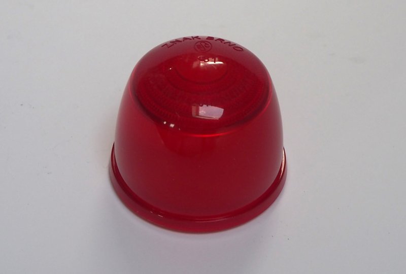 Szkło lampy, czerwone, ZNAK BRNO, CZ 471/472, VELOREX-photo1