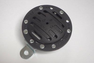 Klakson 6V, 76 mm, czarny, Jawa 50