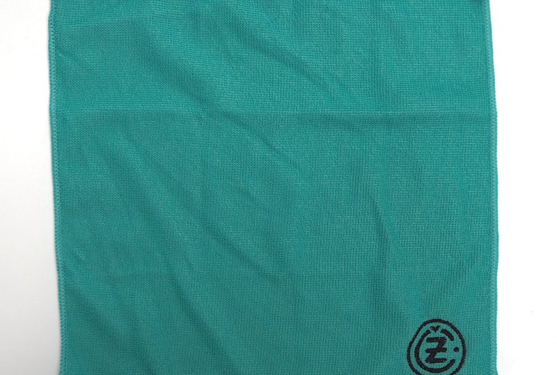 Ściereczka z mikrofibry, 30 X 30 cm, zielona, logo CZ-photo2