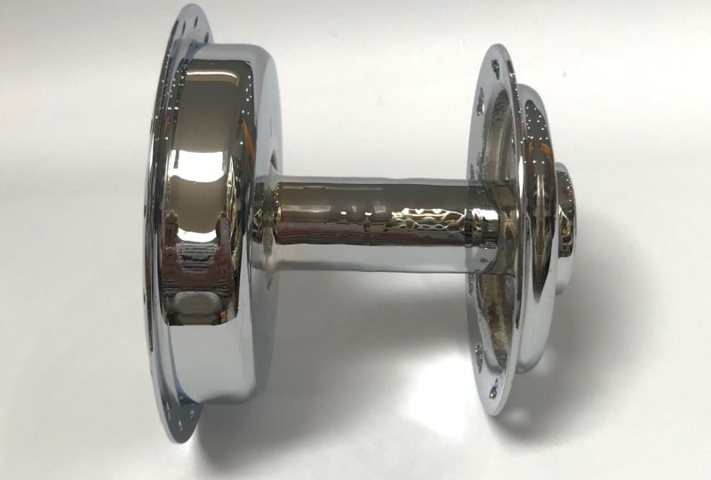 Piasta tylnego koła, oryginał, nowy chrom, Jawa Robot-photo4