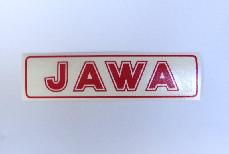 Naklejka JAWA, czerwona, 140x35 mm-photo1