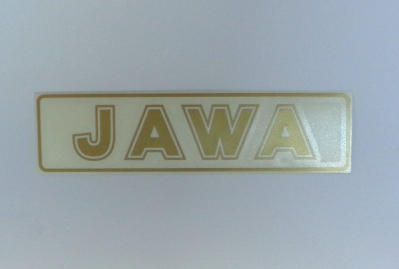 Naklejka JAWA, złota, 140x35 mm-photo1