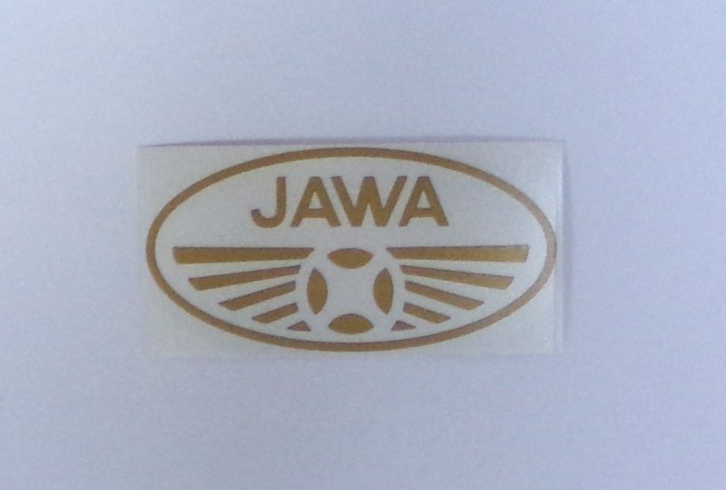 Naklejka JAWA, złota, 67,5x34 mm-photo1