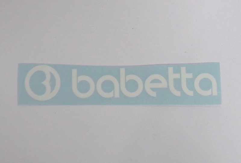 Naklejka BABETTA, 135x25mm, biała, Jawa Babetta-photo1