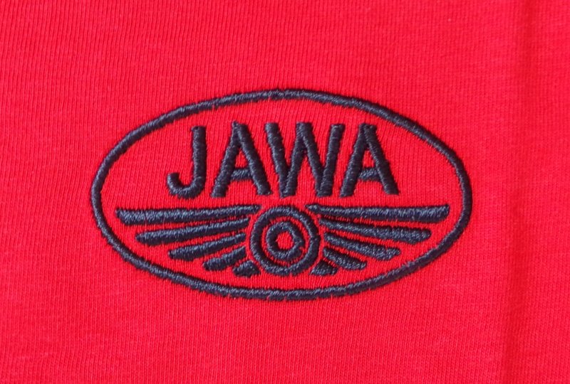 Koszulka czerwona z logo JAWA, rozmiar S-photo2