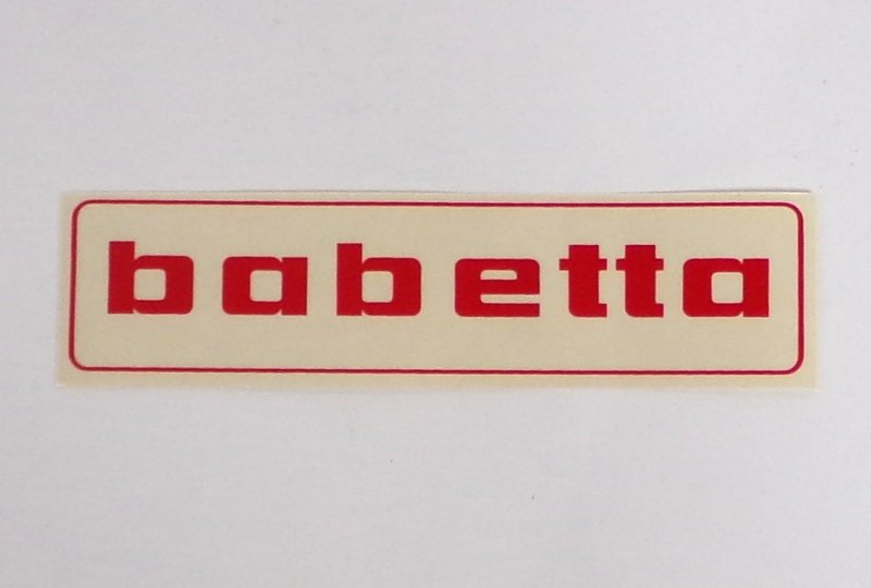 Naklejka BABETTA, 145x37mm, czerwona, Jawa Babetta-photo1