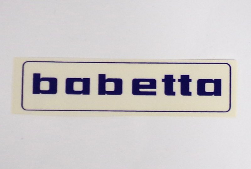 Naklejka BABETTA, 145x37mm, niebieska, Jawa Babetta-photo1