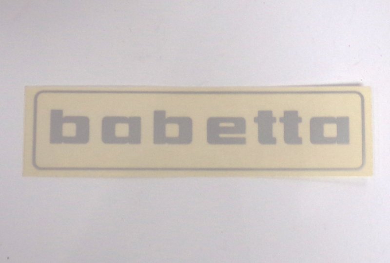 Naklejka BABETTA, 145x37mm, srebrna, Jawa Babetta-photo1
