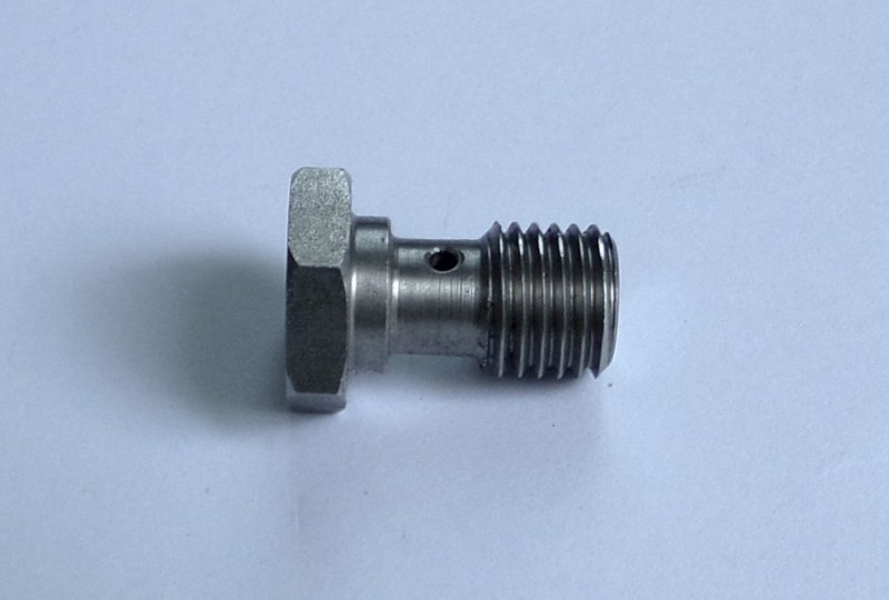 Śruba Holender, mały otwór, M12x1,5x20, nierdzewna, niepolerowana, Jawa 500 OHC-photo3