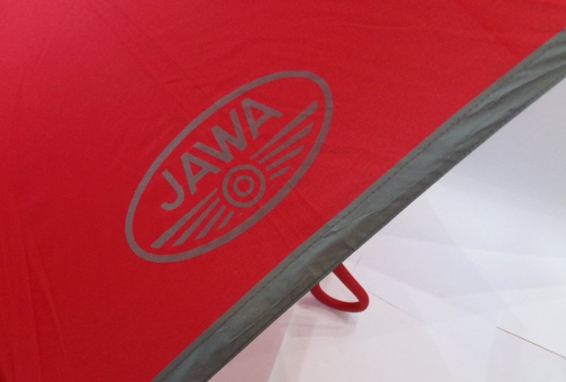 Parasol, czerwony,  z logo Jawa-photo2