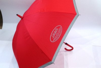 Parasol, czerwony,  z logo Jawa