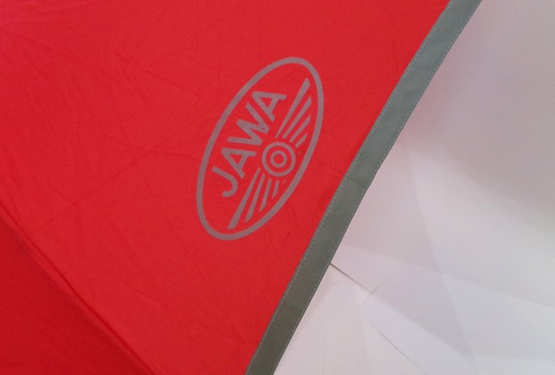 Parasol, czerwony,  z logo Jawa-photo5