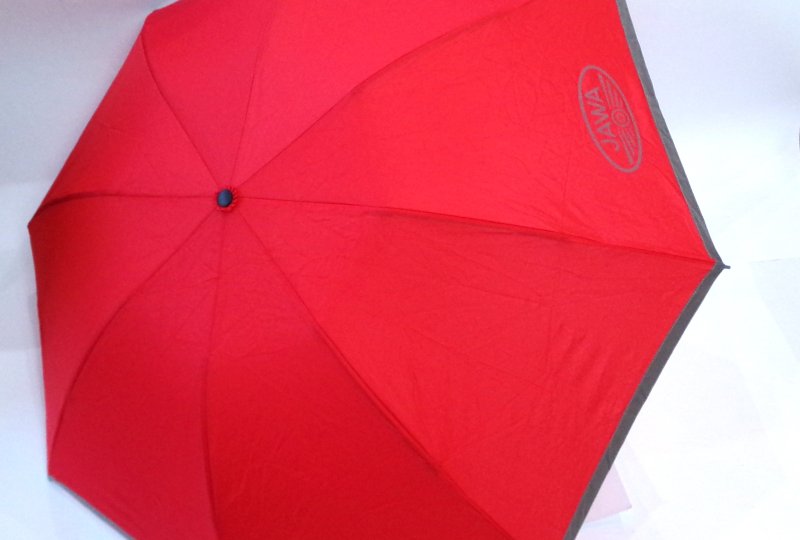 Parasol, czerwony,  z logo Jawa-photo1