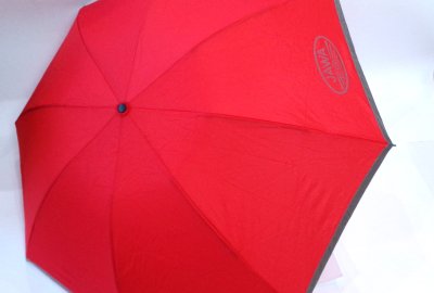 Parasol, czerwony,  z logo Jawa