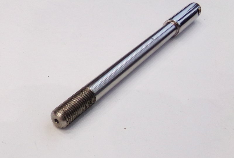 Ośka przedniego koła, 148 mm, nierdzewna/polerowana, Jawa 90-photo2